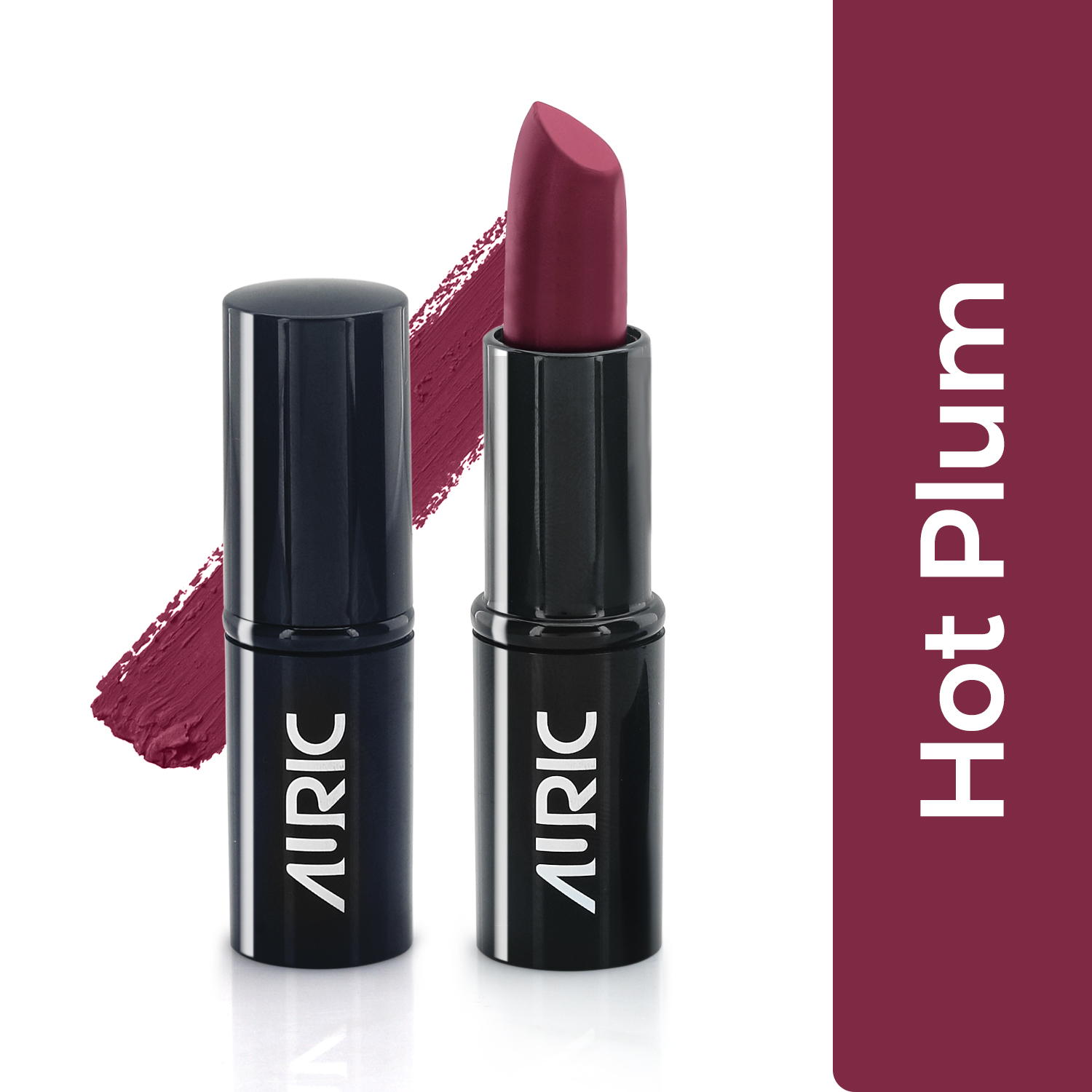 Auric MatteCreme Lipstick, Hot Plum