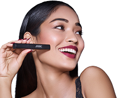 girl posing with Auric Beauty beauty lipstick